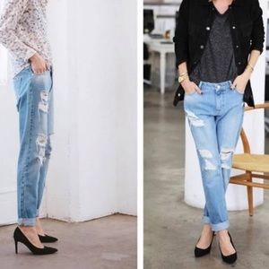 Anine Bing Ripped Boyfriend Jeans